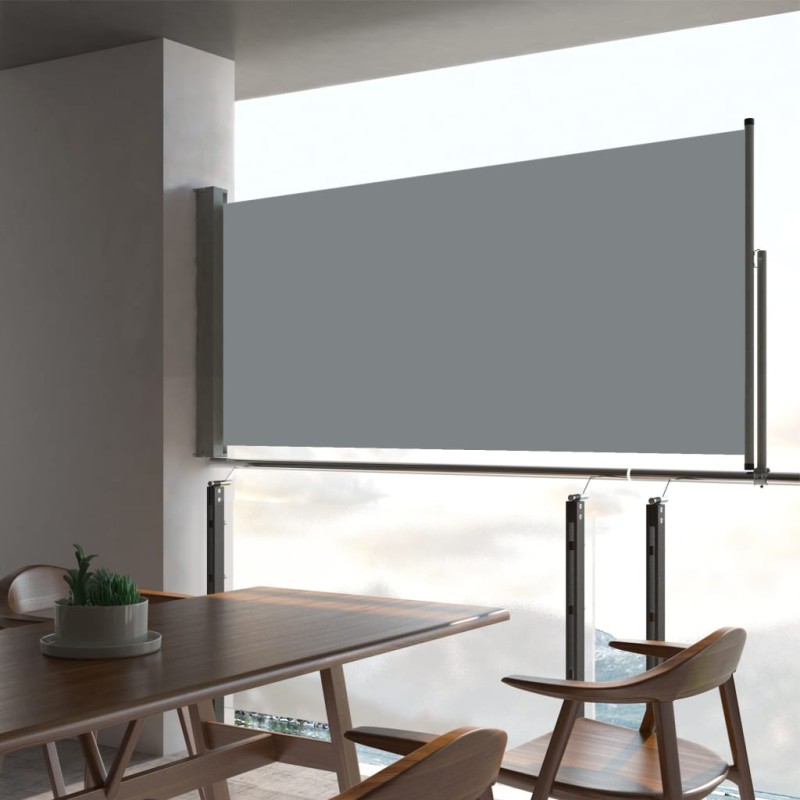 Tenda Laterale Retrattile per Patio 60x300 cm Grigia Tenda Laterale Retrattile per Patio 60x300 cm Grigia