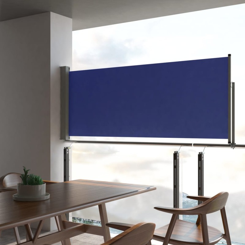 Tenda Laterale Retrattile per Patio 100x300 cm Blu Tenda Laterale Retrattile per Patio 100x300 cm Blu