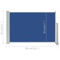 Tenda Laterale Retrattile per Patio 60x300 cm Blu Tenda Laterale Retrattile per Patio 60x300 cm Blu