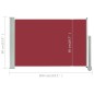 Tenda Laterale Retrattile per Patio 60x300 cm Rossa Tenda Laterale Retrattile per Patio 60x300 cm Rossa