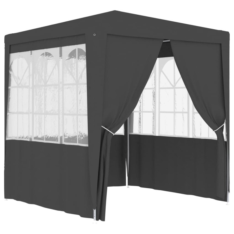 Gazebo Professionale con Pareti 2,5x2,5 m Antracite 90 g/m² Gazebo Professionale con Pareti 2,5x2,5 m Antracite 90 g/m²
