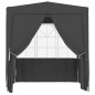 Gazebo Professionale con Pareti 2,5x2,5 m Antracite 90 g/m² Gazebo Professionale con Pareti 2,5x2,5 m Antracite 90 g/m²