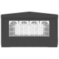 vidaXL Gazebo Professionale con Pareti 4x4 m Antracite 90 g/m² vidaXL Gazebo Professionale con Pareti 4x4 m Antracite 90 g/m²