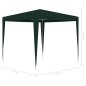 Gazebo Professionale 2,5x2,5 m Verde 90 g/m² Gazebo Professionale 2,5x2,5 m Verde 90 g/m²