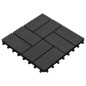 Piastrelle per Decking in WPC 11 pz 30x30cm 1 mq Nero Piastrelle per Decking in WPC 11 pz 30x30cm 1 mq Nero
