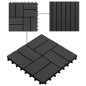 Piastrelle per Decking in WPC 11 pz 30x30cm 1 mq Nero Piastrelle per Decking in WPC 11 pz 30x30cm 1 mq Nero