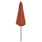 Ombrellone da Esterni con Palo in Legno 300 cm Terracotta Ombrellone da Esterni con Palo in Legno 300 cm Terracotta