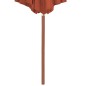 Ombrellone da Esterni con Palo in Legno 300 cm Terracotta Ombrellone da Esterni con Palo in Legno 300 cm Terracotta