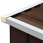 Capannone da Giardino in Acciaio Zincato 330x84x152cm Marrone Capannone da Giardino in Acciaio Zincato 330x84x152cm Marrone