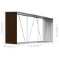 Capannone da Giardino in Acciaio Zincato 330x84x152cm Marrone Capannone da Giardino in Acciaio Zincato 330x84x152cm Marrone