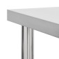 Tavolo da Lavoro Cucina con Ruote 60x45x85 cm in Acciaio Inox Tavolo da Lavoro Cucina con Ruote 60x45x85 cm in Acciaio Inox