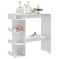 Tavolo da Bar con Ripiani Bianco Lucido 100x50x101,5 cm Tavolo da Bar con Ripiani Bianco Lucido 100x50x101,5 cm