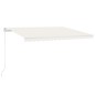Tenda Automatica con Sensore Vento e LED 450x300 cm Crema Tenda Automatica con Sensore Vento e LED 450x300 cm Crema