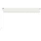 Tenda Automatica con Sensore Vento e LED 450x300 cm Crema Tenda Automatica con Sensore Vento e LED 450x300 cm Crema
