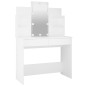 Toeletta con LED Bianco 96x40x142 cm Toeletta con LED Bianco 96x40x142 cm
