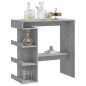 Tavolo Bar con Ripiani Grigio Cemento 100x50x101,5cm Truciolato Tavolo Bar con Ripiani Grigio Cemento 100x50x101,5cm Truciolato