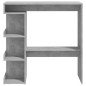 Tavolo Bar con Ripiani Grigio Cemento 100x50x101,5cm Truciolato Tavolo Bar con Ripiani Grigio Cemento 100x50x101,5cm Truciolato