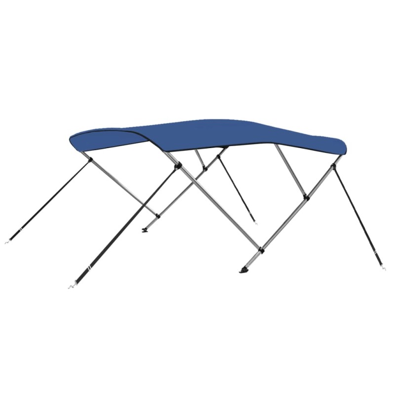 Bimini di Prua con Tendalino a 3 Archi Blu 183x140x137 cm Bimini di Prua con Tendalino a 3 Archi Blu 183x140x137 cm