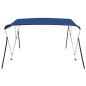 Bimini di Prua con Tendalino a 3 Archi Blu 183x140x137 cm Bimini di Prua con Tendalino a 3 Archi Blu 183x140x137 cm