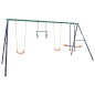Set Altalene con Anelli per Ginnastica e 4 Sedili in Acciaio Set Altalene con Anelli per Ginnastica e 4 Sedili in Acciaio