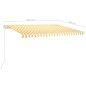 vidaXL Tenda Automatica con Sensore Vento LED 450x300 cm Gialla Bianca vidaXL Tenda Automatica con Sensore Vento LED 450x300 cm Gialla Bianca