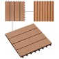 Piastrelle per Decking in WPC 11 pz 30x30cm 1mq Colore Teak Piastrelle per Decking in WPC 11 pz 30x30cm 1mq Colore Teak