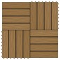 Piastrelle Decking 11pz Goffrature WPC 30x30 cm 1 mq Color Teak Piastrelle Decking 11pz Goffrature WPC 30x30 cm 1 mq Color Teak