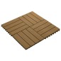 Piastrelle Decking 11pz Goffrature WPC 30x30 cm 1 mq Color Teak Piastrelle Decking 11pz Goffrature WPC 30x30 cm 1 mq Color Teak