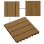 Piastrelle Decking 11pz Goffrature WPC 30x30 cm 1 mq Color Teak Piastrelle Decking 11pz Goffrature WPC 30x30 cm 1 mq Color Teak