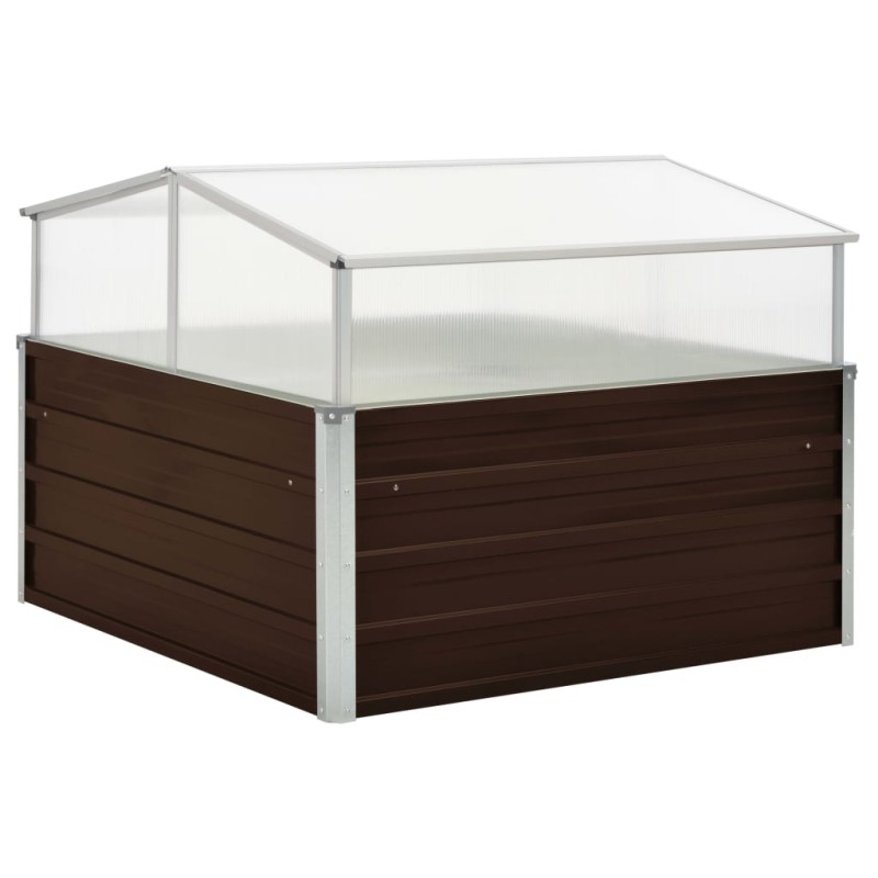 vidaXL Serra Marrone 100x100x85 cm in Acciaio Zincato vidaXL Serra Marrone 100x100x85 cm in Acciaio Zincato