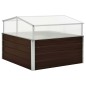 vidaXL Serra Marrone 100x100x85 cm in Acciaio Zincato vidaXL Serra Marrone 100x100x85 cm in Acciaio Zincato