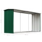 Capannone da Giardino in Acciaio Zincato 330x92x153cm Verde Capannone da Giardino in Acciaio Zincato 330x92x153cm Verde