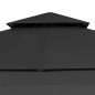 Gazebo Tetto Doppio Estendibile 3x3x2,75 m Antracite 180 g/m² Gazebo Tetto Doppio Estendibile 3x3x2,75 m Antracite 180 g/m²