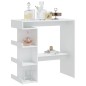 vidaXL Tavolo da Bar con Ripiani Bianco 100x50x101,5 cm in Truciolato vidaXL Tavolo da Bar con Ripiani Bianco 100x50x101,5 cm in Truciolato