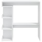 vidaXL Tavolo da Bar con Ripiani Bianco 100x50x101,5 cm in Truciolato vidaXL Tavolo da Bar con Ripiani Bianco 100x50x101,5 cm in Truciolato