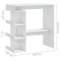 vidaXL Tavolo da Bar con Ripiani Bianco 100x50x101,5 cm in Truciolato vidaXL Tavolo da Bar con Ripiani Bianco 100x50x101,5 cm in Truciolato