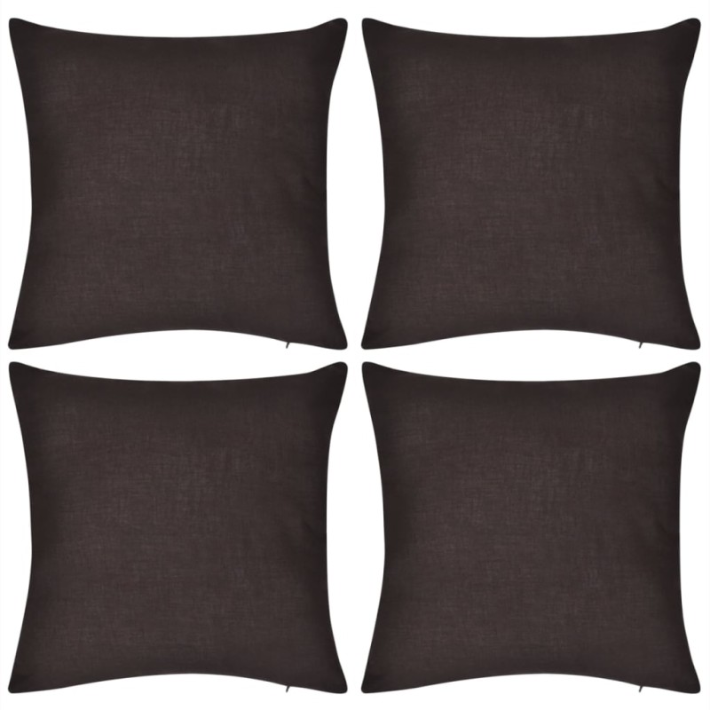 Fodere per Cuscini 4 pz Marroni in Cotone 40 x 40 cm Fodere per Cuscini 4 pz Marroni in Cotone 40 x 40 cm