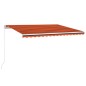 Tenda Automatica Sensore Vento e LED 450x300cm Arancio/Marrone Tenda Automatica Sensore Vento e LED 450x300cm Arancio/Marrone