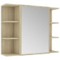 Set Mobili da Bagno 3 pz Rovere Sonoma in Truciolato