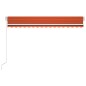 Tenda Automatica Sensore Vento e LED 450x300cm Arancio/Marrone Tenda Automatica Sensore Vento e LED 450x300cm Arancio/Marrone