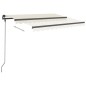 Tenda da Sole Retrattile Manuale con Pali 3x2,5cm Crema Tenda da Sole Retrattile Manuale con Pali 3x2,5cm Crema