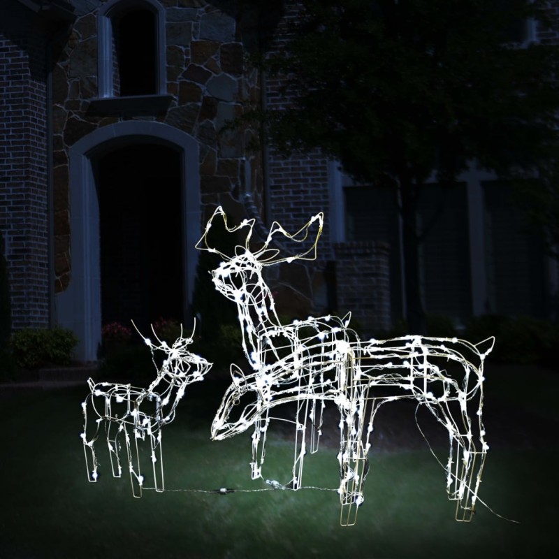 Decorazioni di Natale a Forma di Renne 3 pz 229 LED Decorazioni di Natale a Forma di Renne 3 pz 229 LED