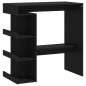 Tavolo da Bar con Ripiani Nero 100x50x101,5 cm in Truciolato Tavolo da Bar con Ripiani Nero 100x50x101,5 cm in Truciolato