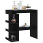 Tavolo da Bar con Ripiani Nero 100x50x101,5 cm in Truciolato Tavolo da Bar con Ripiani Nero 100x50x101,5 cm in Truciolato