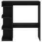 Tavolo da Bar con Ripiani Nero 100x50x101,5 cm in Truciolato Tavolo da Bar con Ripiani Nero 100x50x101,5 cm in Truciolato