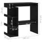 Tavolo da Bar con Ripiani Nero 100x50x101,5 cm in Truciolato Tavolo da Bar con Ripiani Nero 100x50x101,5 cm in Truciolato