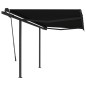 Tenda da Sole Retrattile Automatica con Pali 3x2,5cm Antracite Tenda da Sole Retrattile Automatica con Pali 3x2,5cm Antracite