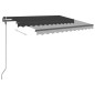 Tenda da Sole Retrattile Automatica con Pali 3x2,5cm Antracite Tenda da Sole Retrattile Automatica con Pali 3x2,5cm Antracite