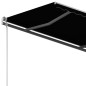 Tenda da Sole Retrattile Automatica con Pali 3x2,5cm Antracite Tenda da Sole Retrattile Automatica con Pali 3x2,5cm Antracite