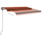 vidaXL Tenda da Sole Retrattile Automatica 3x2,5 m Arancio Marrone vidaXL Tenda da Sole Retrattile Automatica 3x2,5 m Arancio Marrone